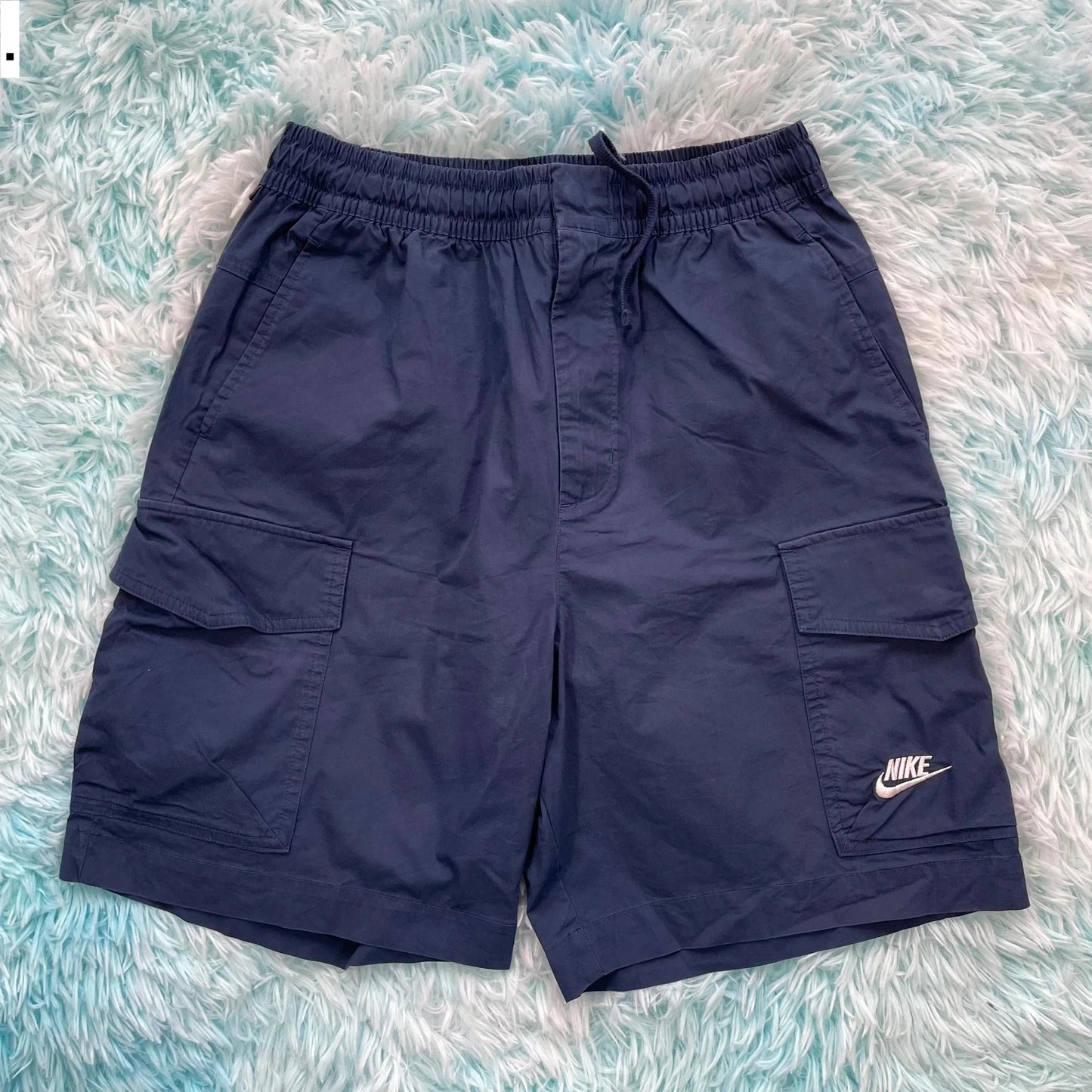 Navy Nike Cargo Shorts - Small