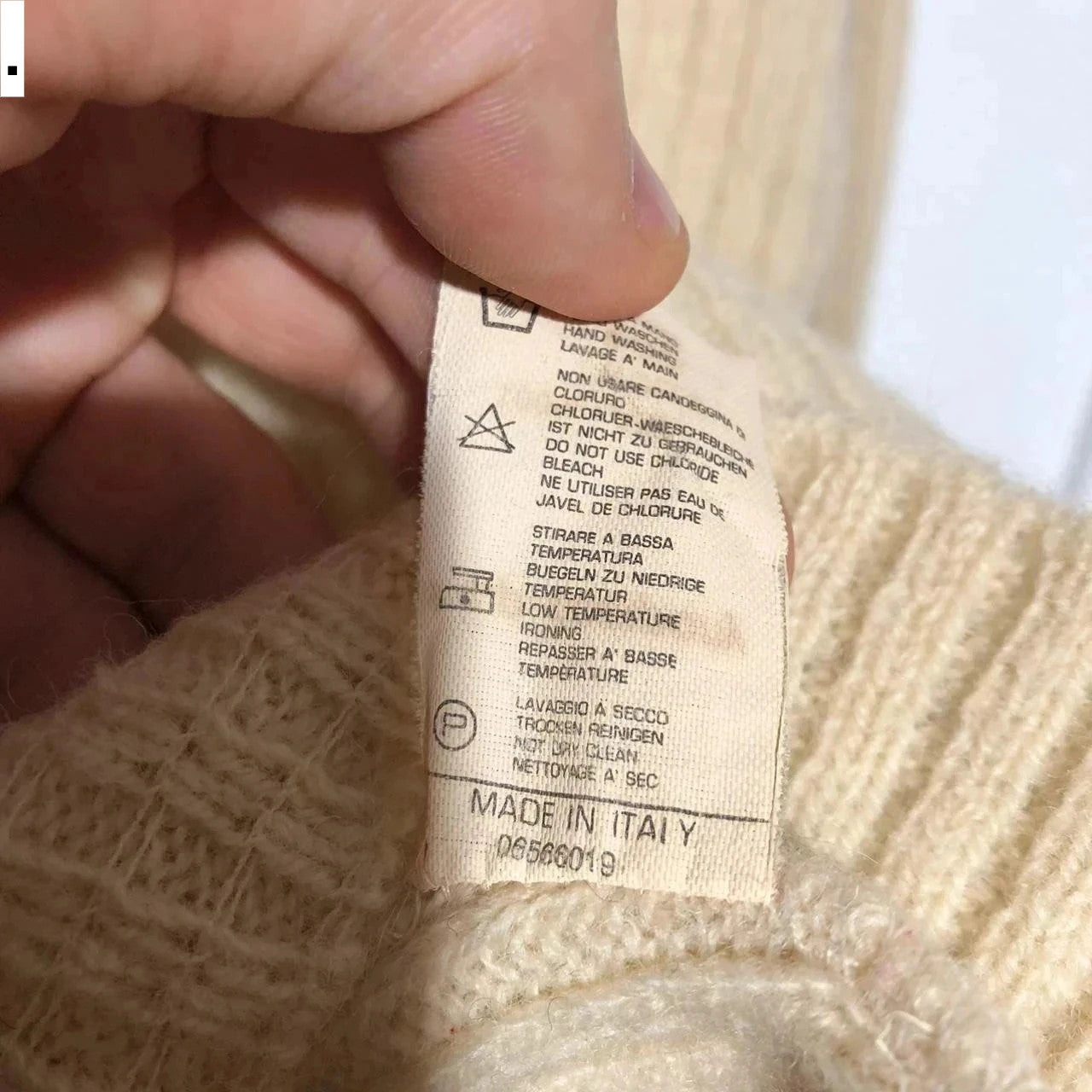 Vintage 90s Cream CP Company 1/4 Zip Wool Jumper Mossimo Osti - Small