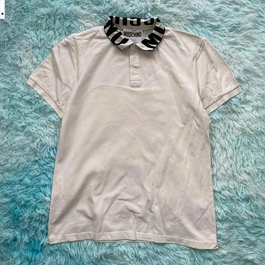 White Moschino Couture Polo Shirt - Medium