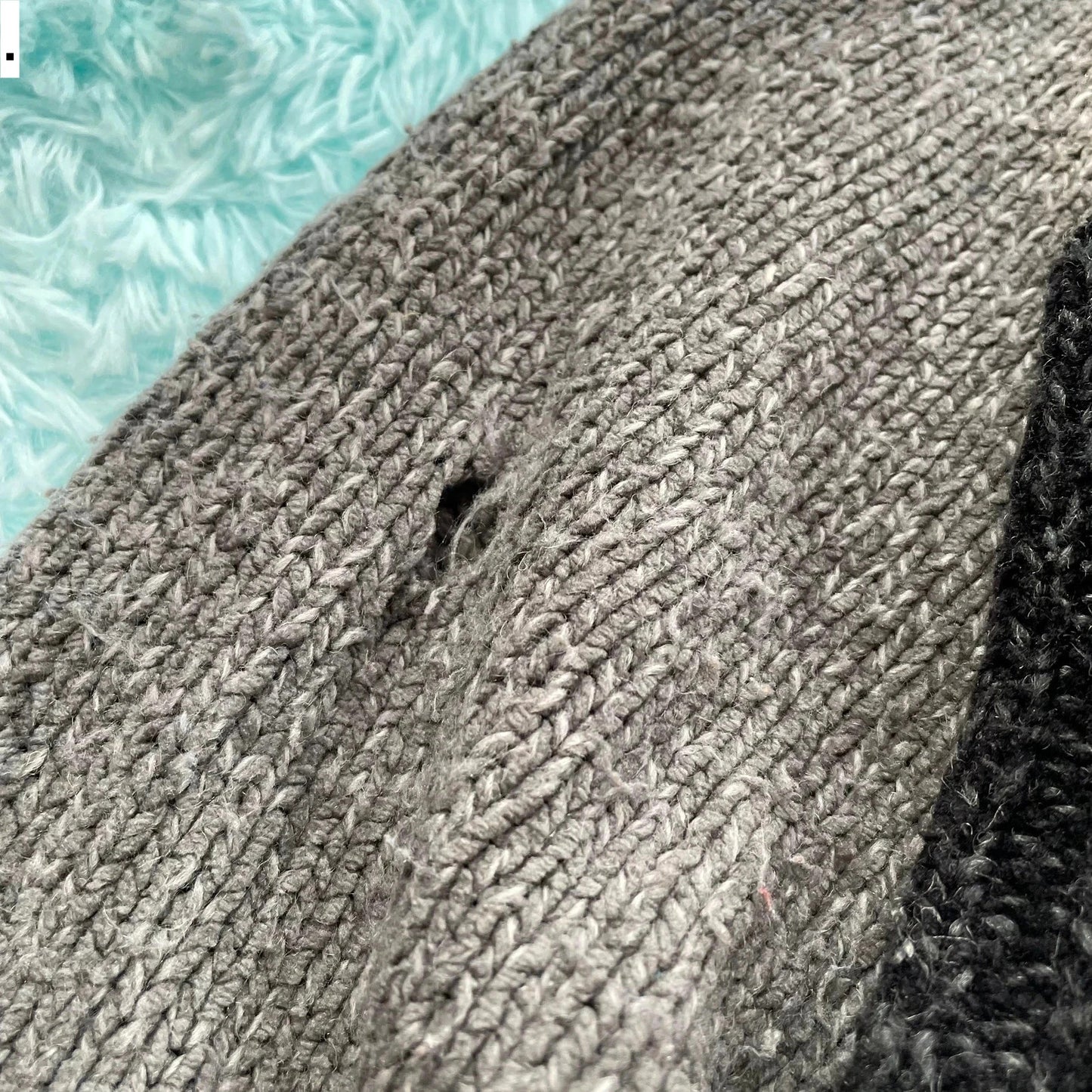 Vintage 90s Grey Chunky Knitted Jumper - Medium
