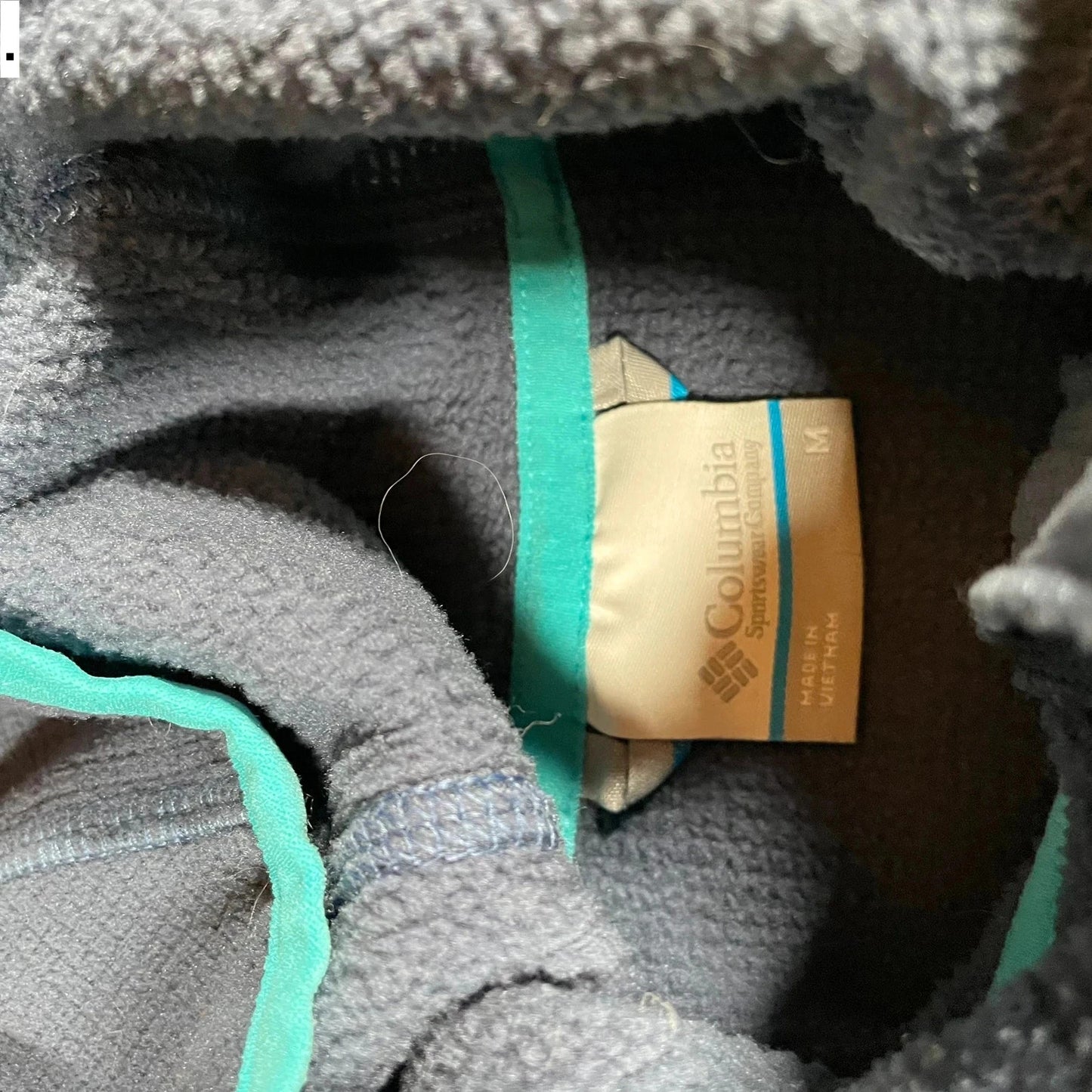 Grey Columbia Full Zip Hoodie Fleece - Womens Medium