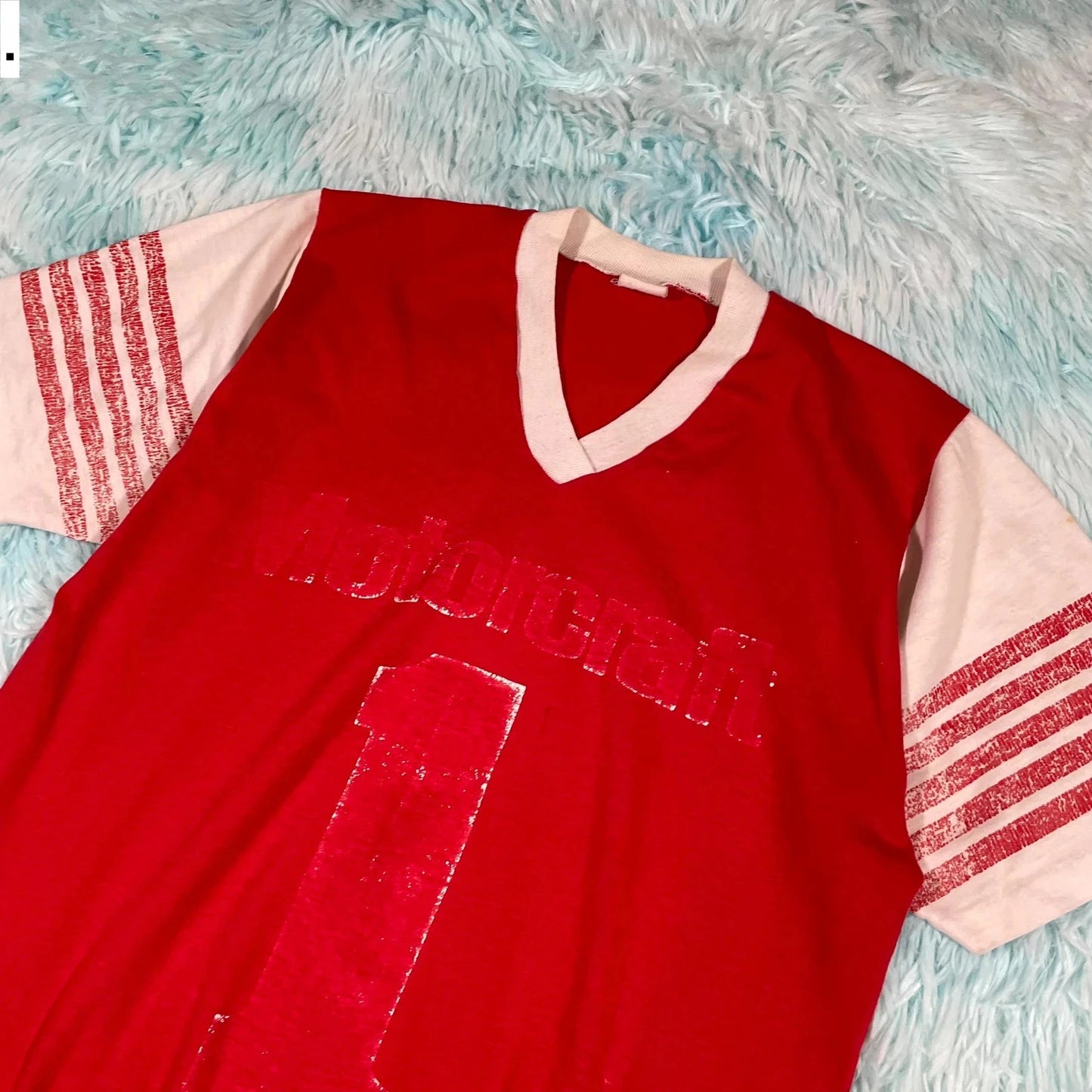 Vintage 70s Red Motorcraft T Shirt - Small