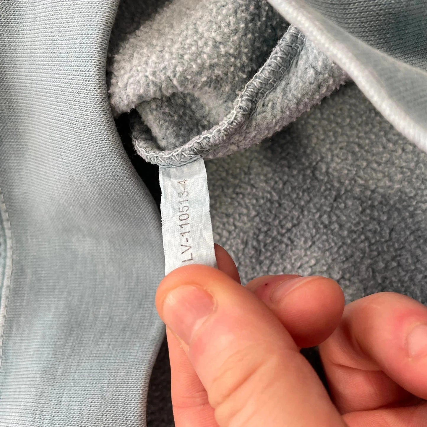 Blue Unknown Embroidered Hoodie Heavyweight - Large