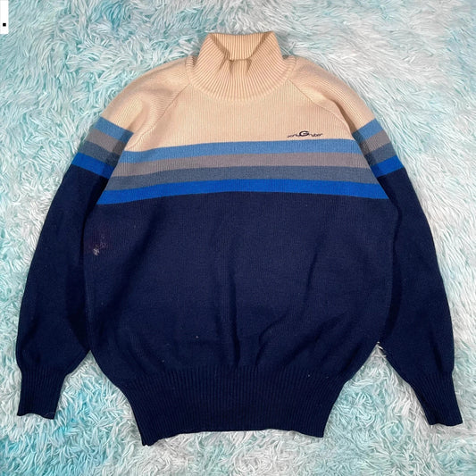 Vintage 70s Carlo Gruber Knitted Jumper - Small