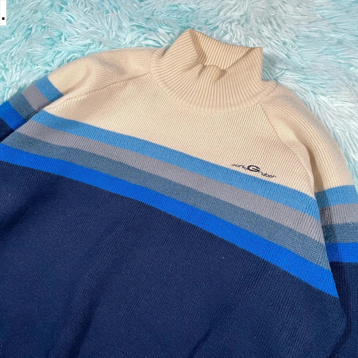 Vintage 70s Carlo Gruber Knitted Jumper - Small