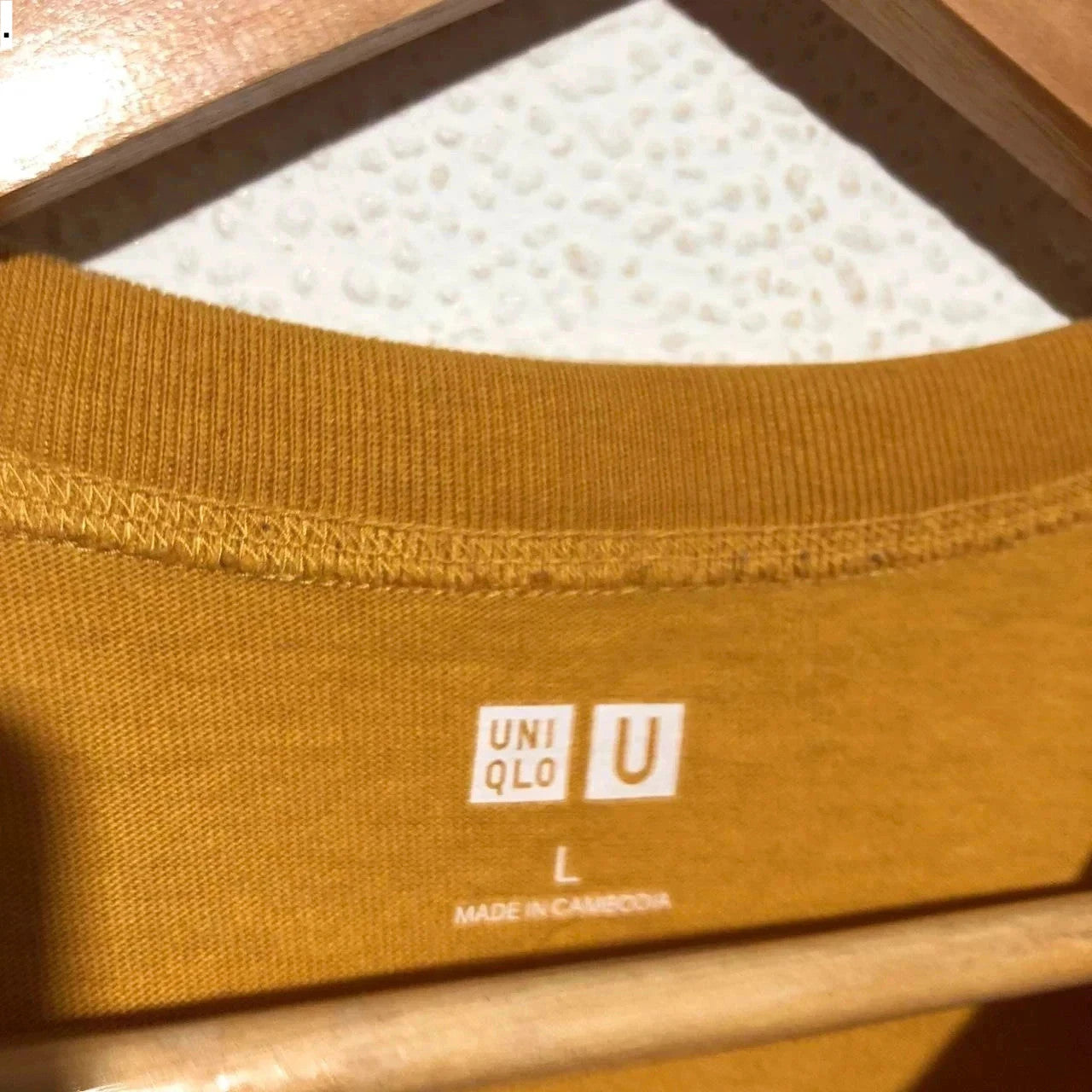 Mustard Yellow Uniqlo Plain T Shirt - Large