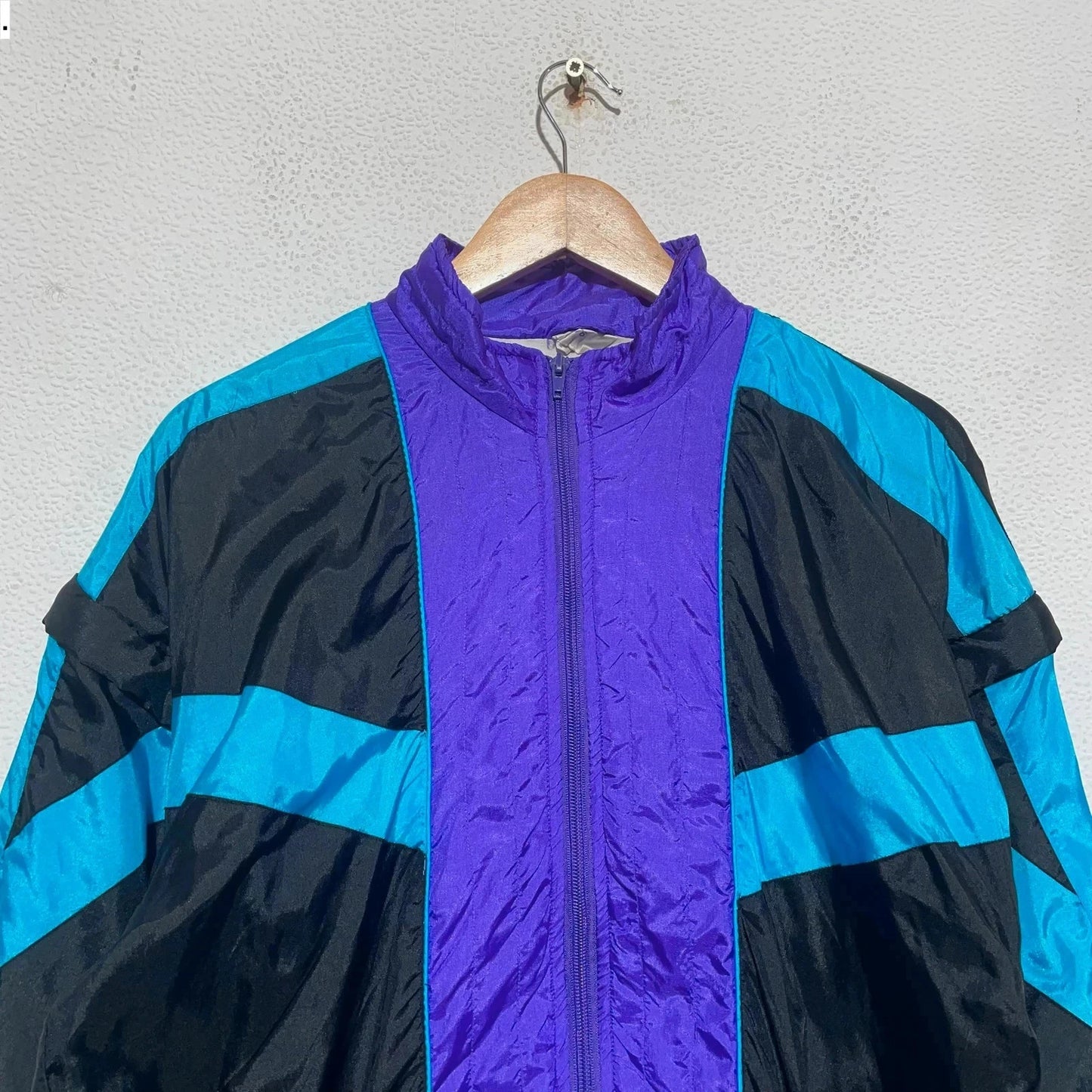 Vintage 80s Funky Shell Suit Track Jacket - Large