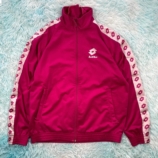 Vintage 90s Pink Lotto Track Jacket - XL