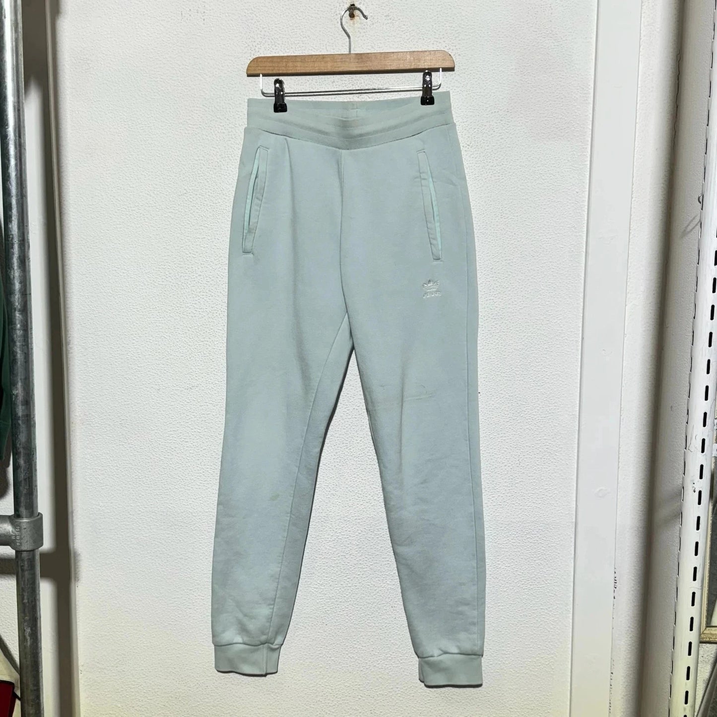 Mint Green Adidas Joggers - Small