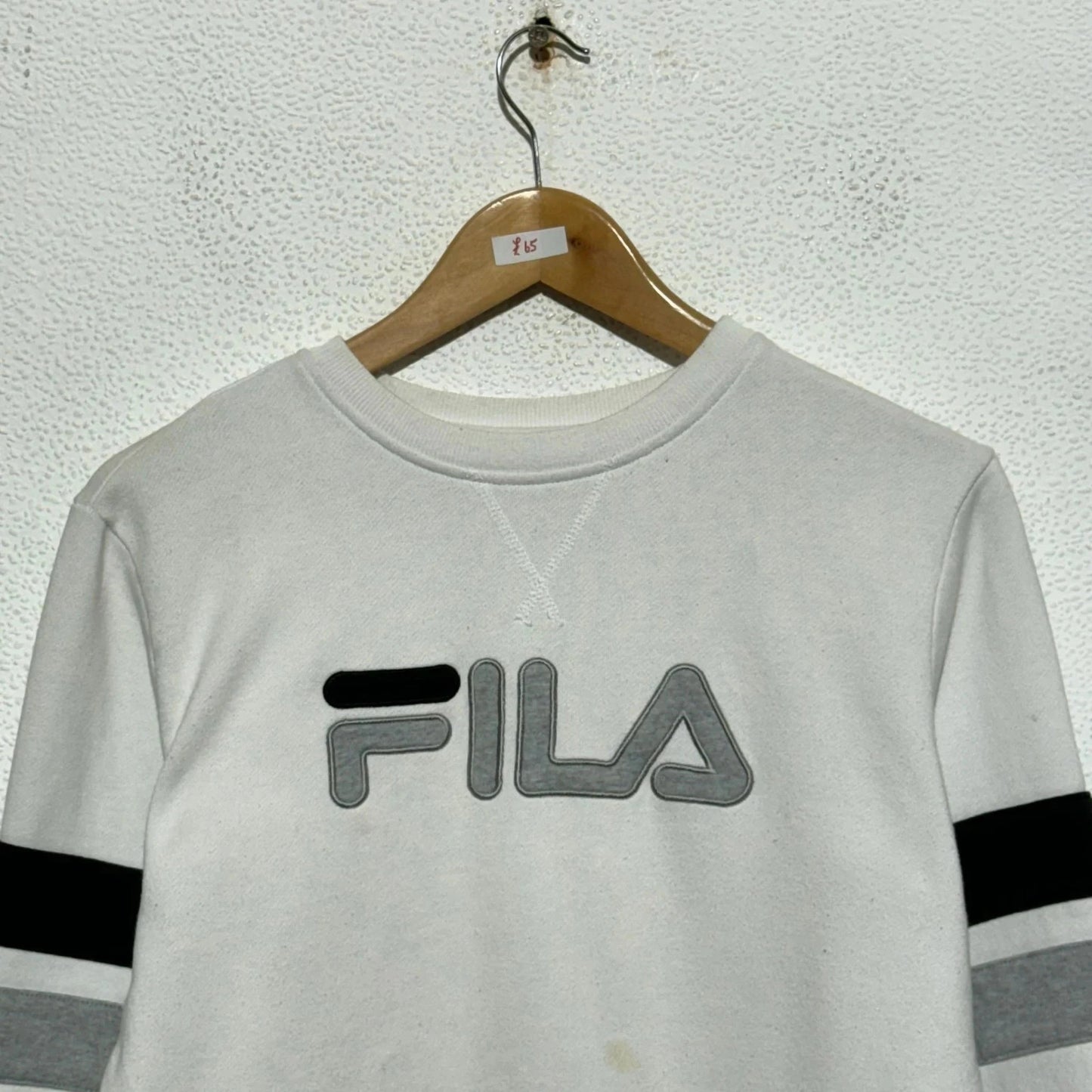 White Fila Sweatshirt Spellout -