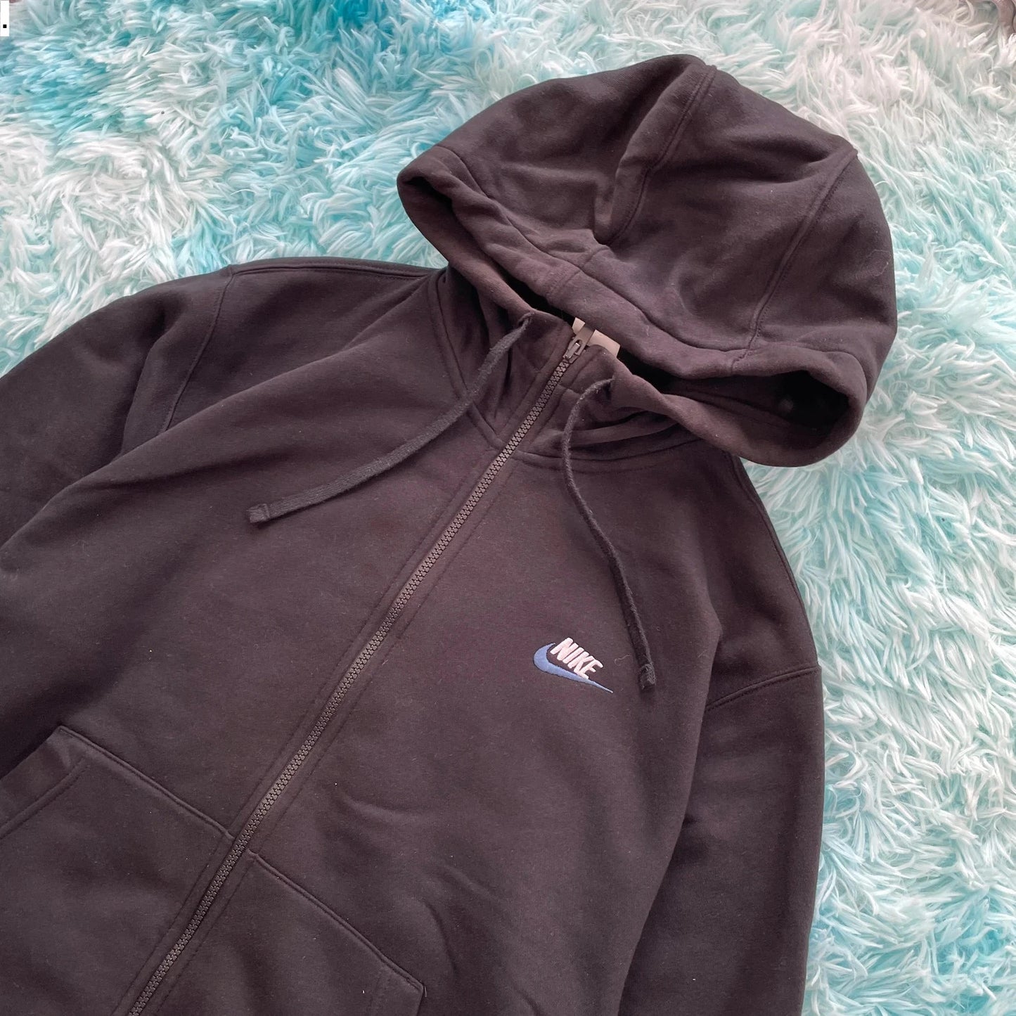 Black Nike Full Zip Hoodie - Medium