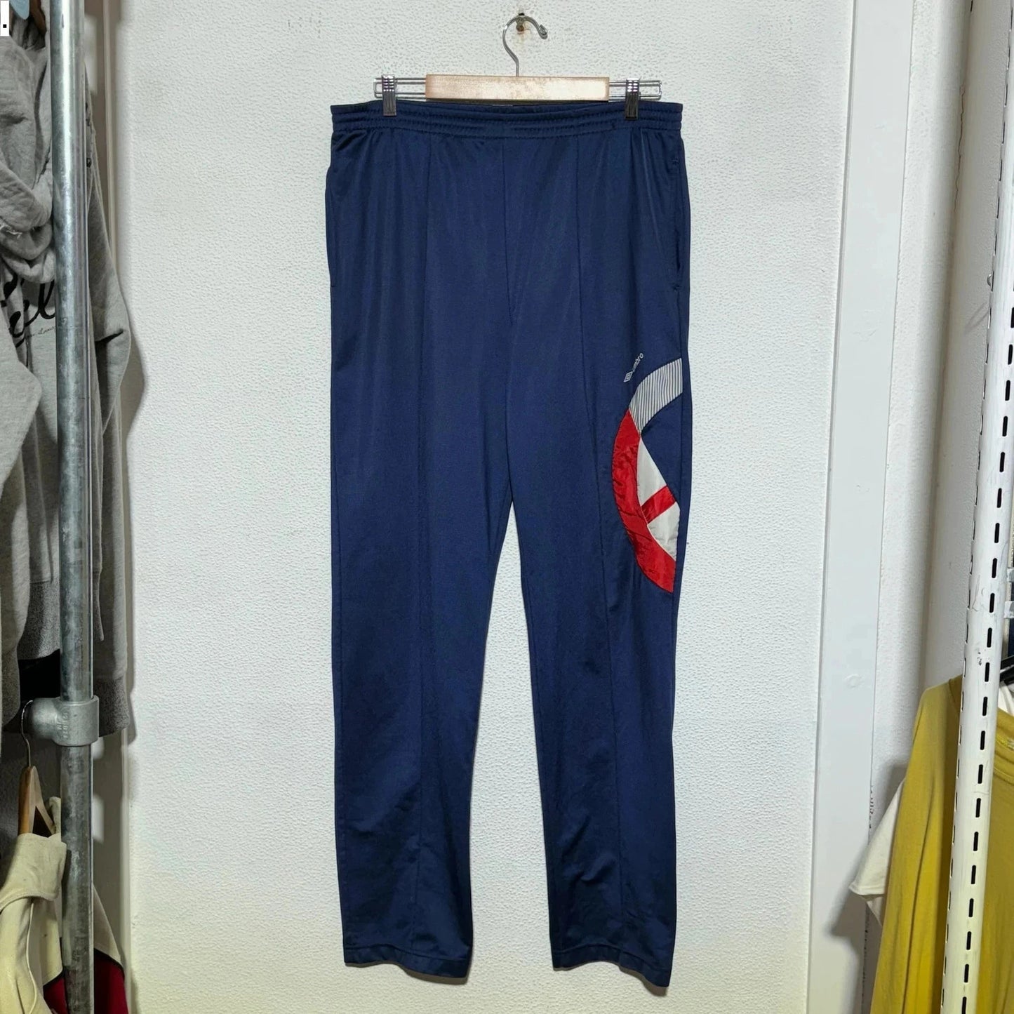 Vintage 80s Navy Umbro England Tracksuit Bottoms - XL