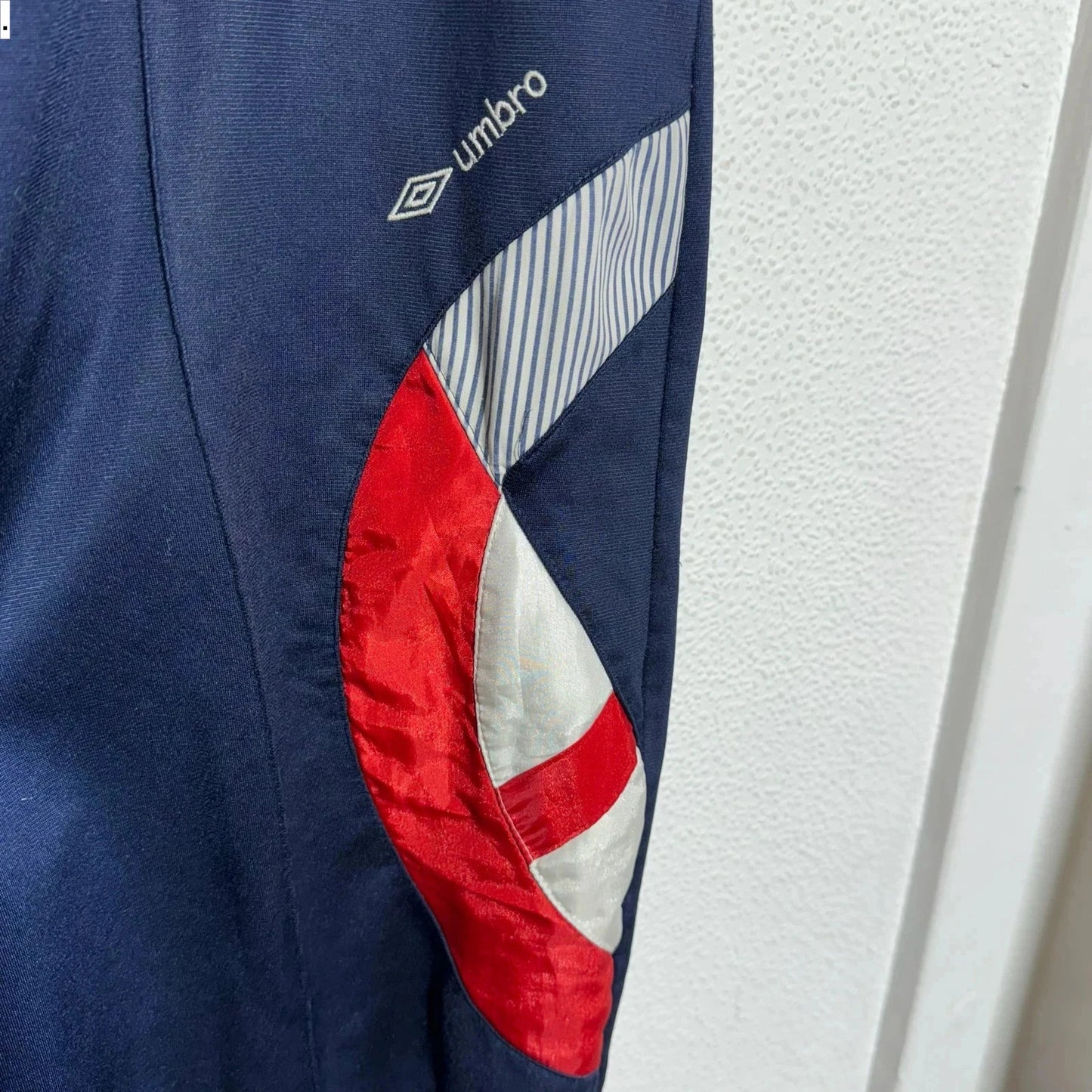 Vintage 80s Navy Umbro England Tracksuit Bottoms - XL