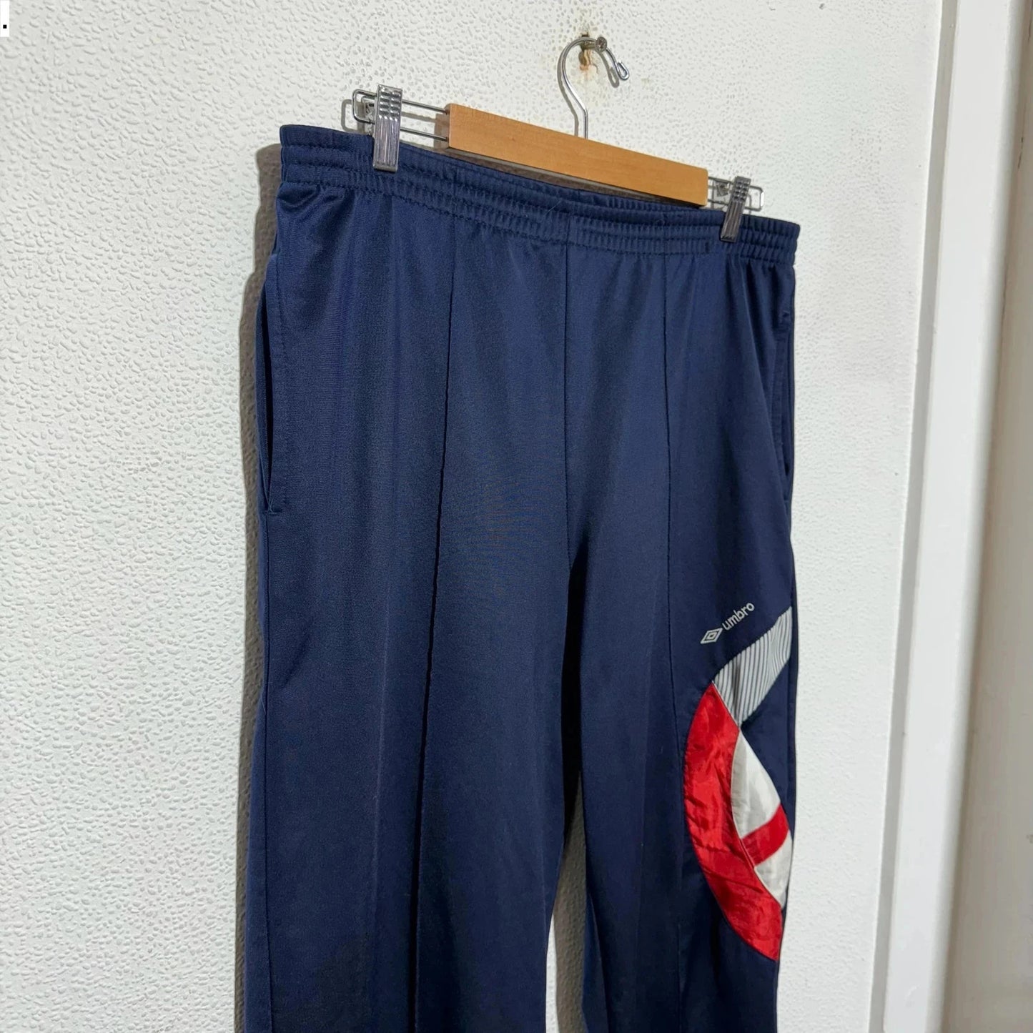 Vintage 80s Navy Umbro England Tracksuit Bottoms - XL