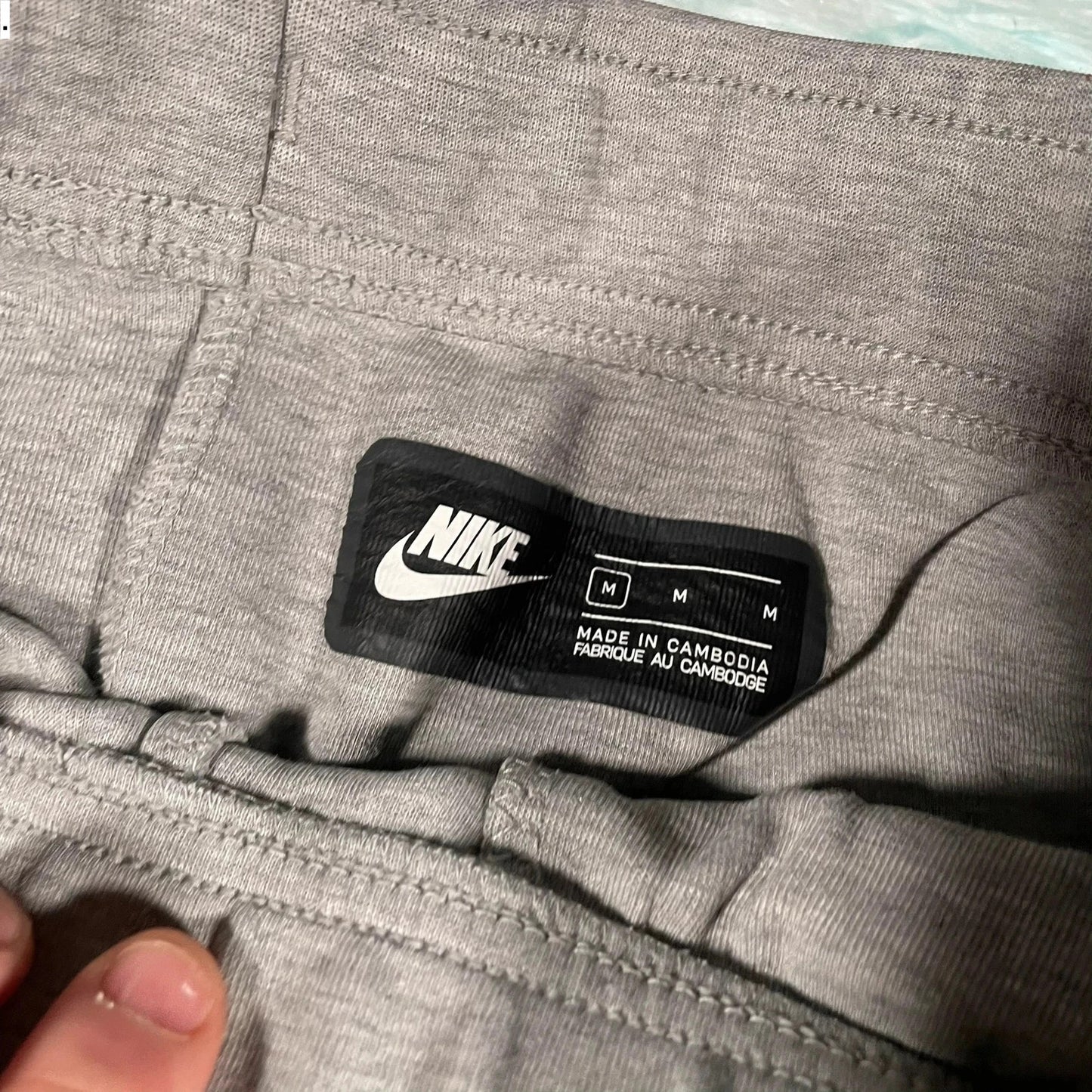 Grey Nike Tech Fleece Joggers Tracksuit Bottoms - Medium