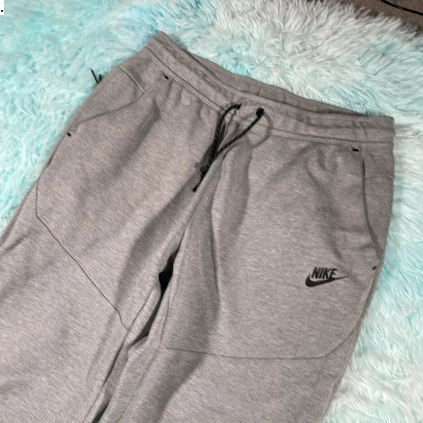 Grey Nike Tech Fleece Joggers Tracksuit Bottoms - Medium