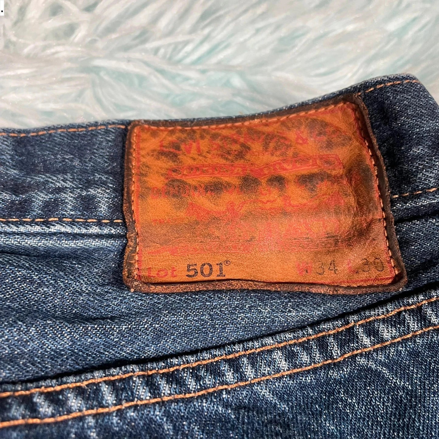 Blue Levi’s 501 Premium Jeans Straight Leg - W34 L30