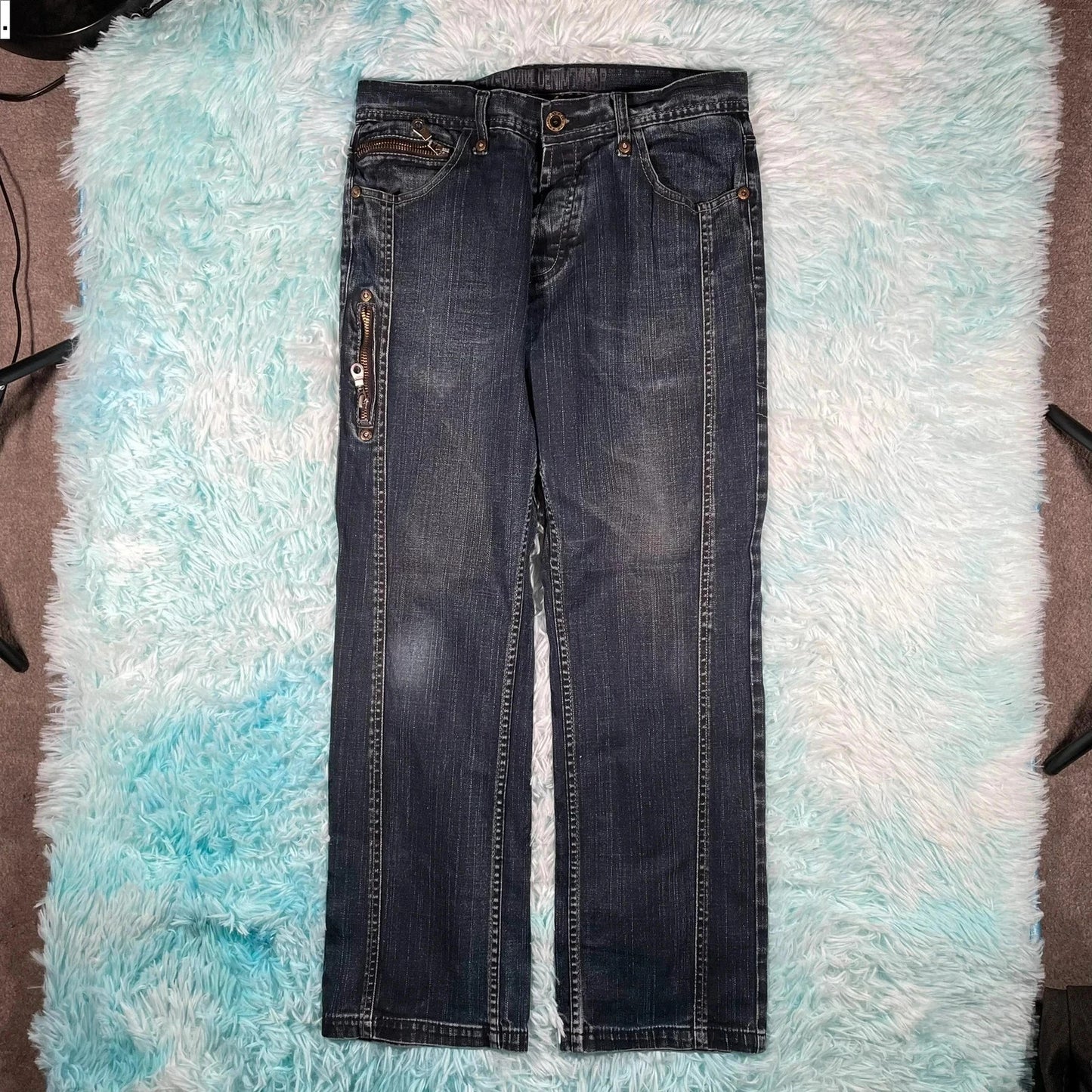 Vintage 00s G-72 Jeans Baggy Patterned - W36 L32