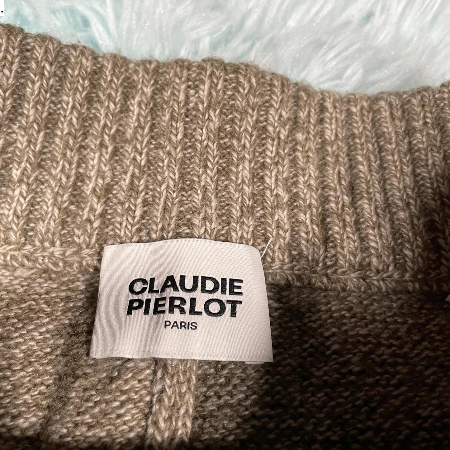 Khaki Claudie Pierlot Flares Trousers - Size 1