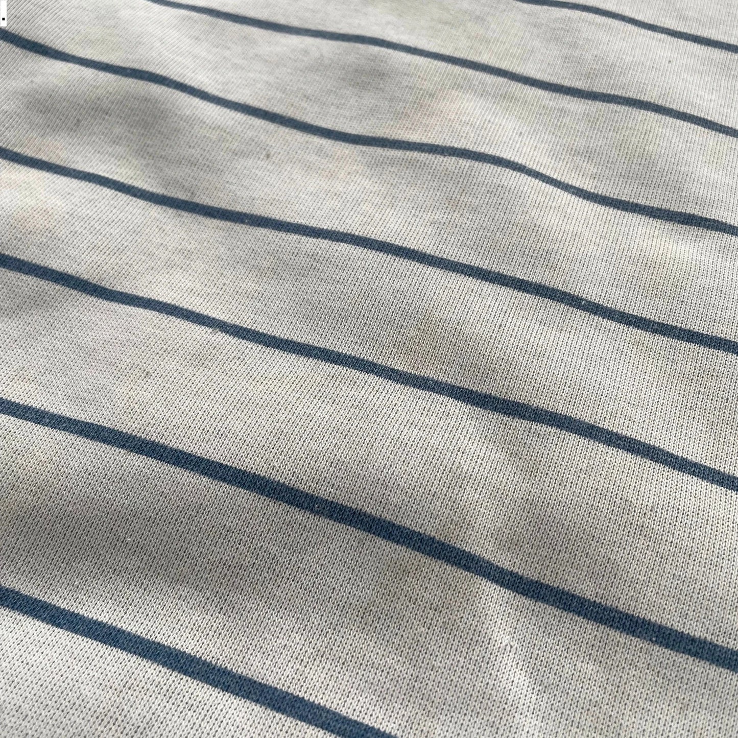 Vintage 90s White Striped Sweatshirt - Large