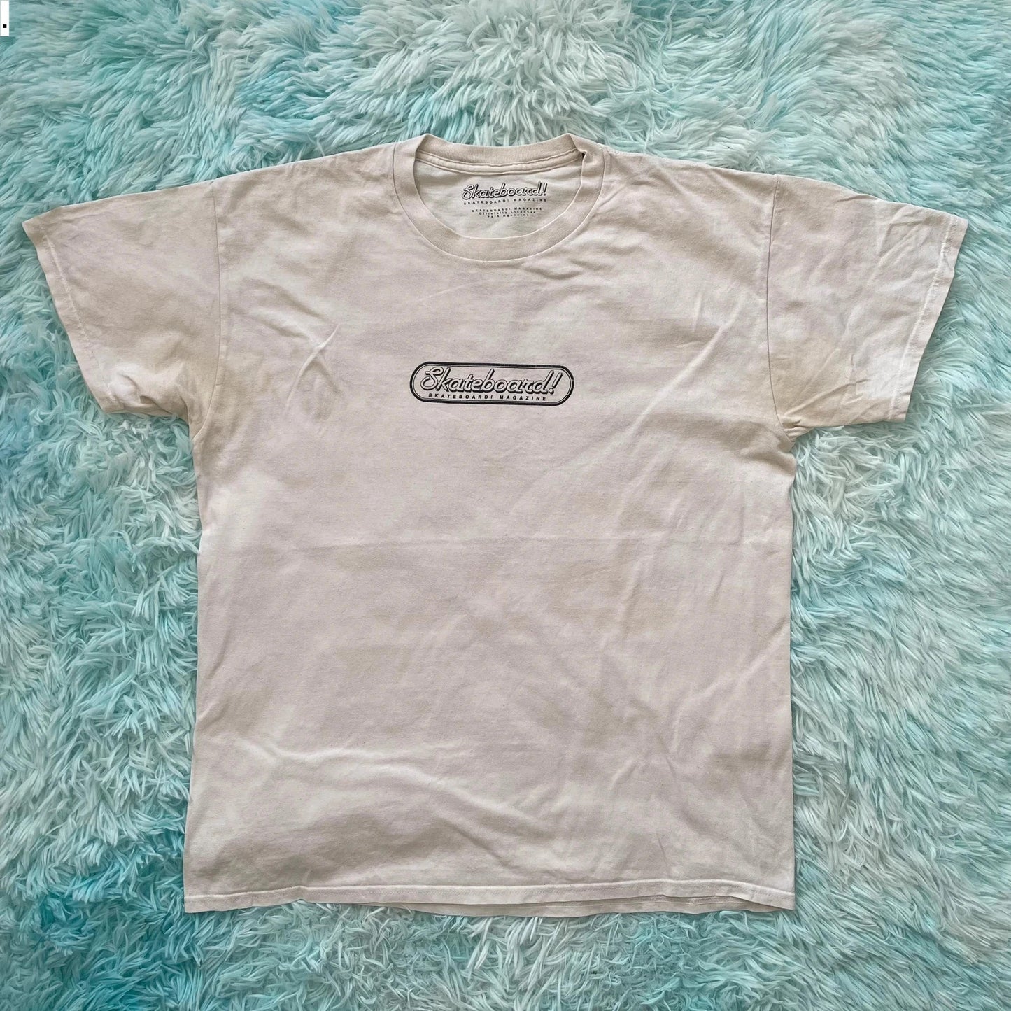 White Skateboard Magazine Print T Shirt - L
