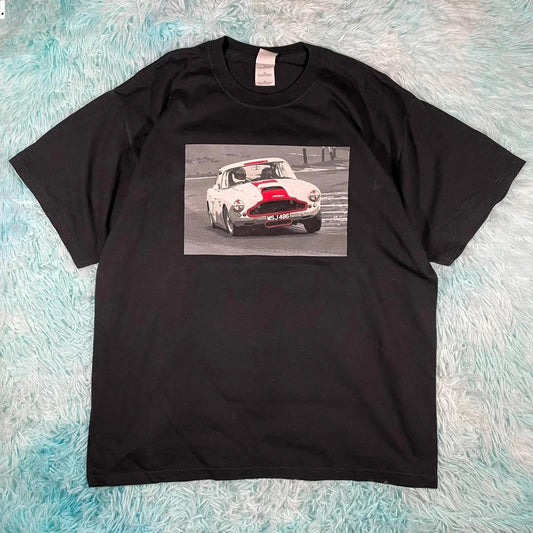 Vintage 00s Black Aston Martin DB4 Graphic T Shirt - XL