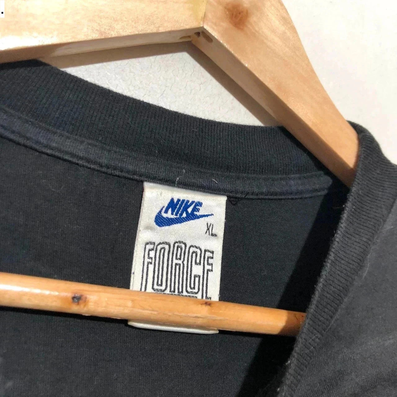 Vintage 90s Black Nike Force Baggy T Shirt - XL