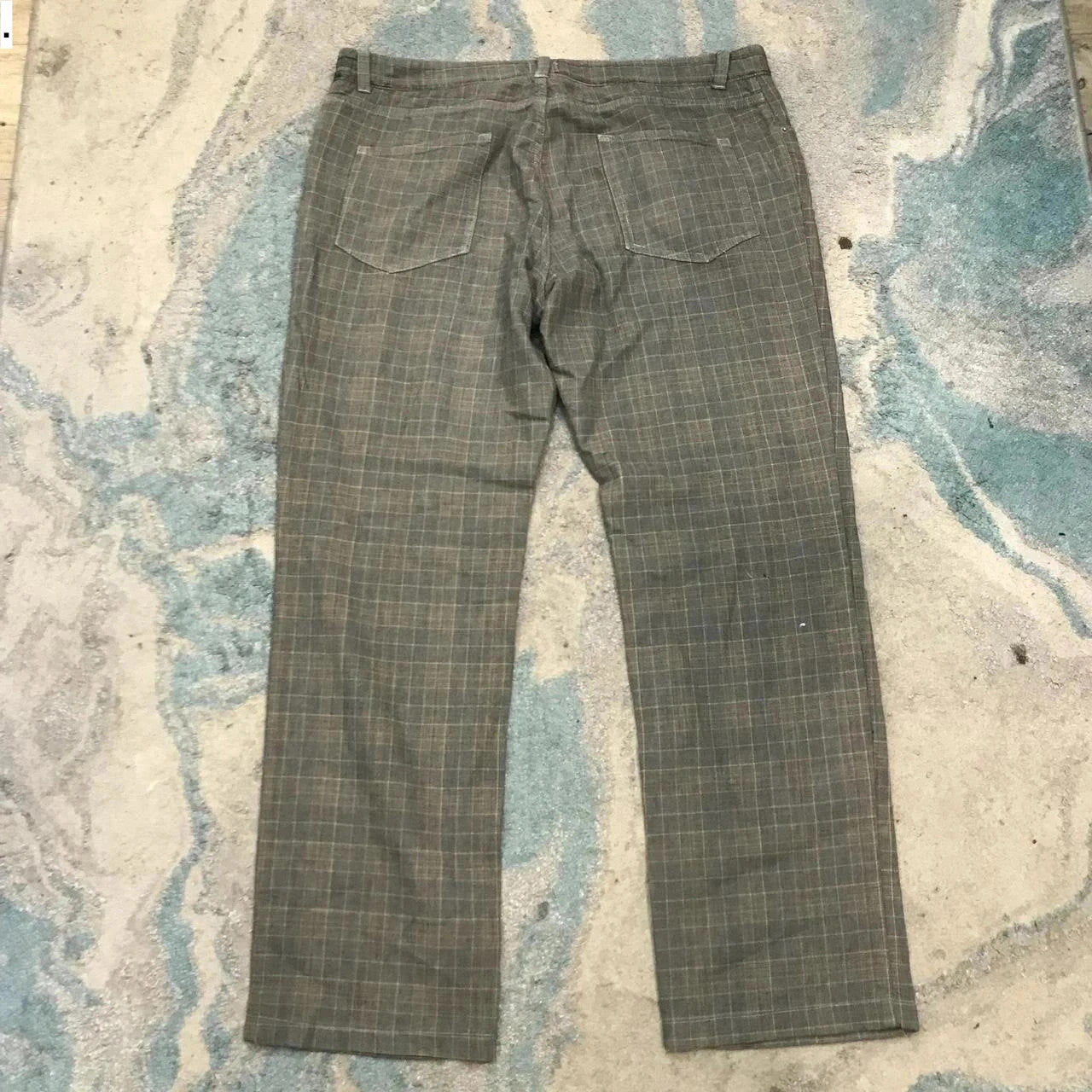 Vintage Khaki Checkered CP Company Trousers - 38W 32L