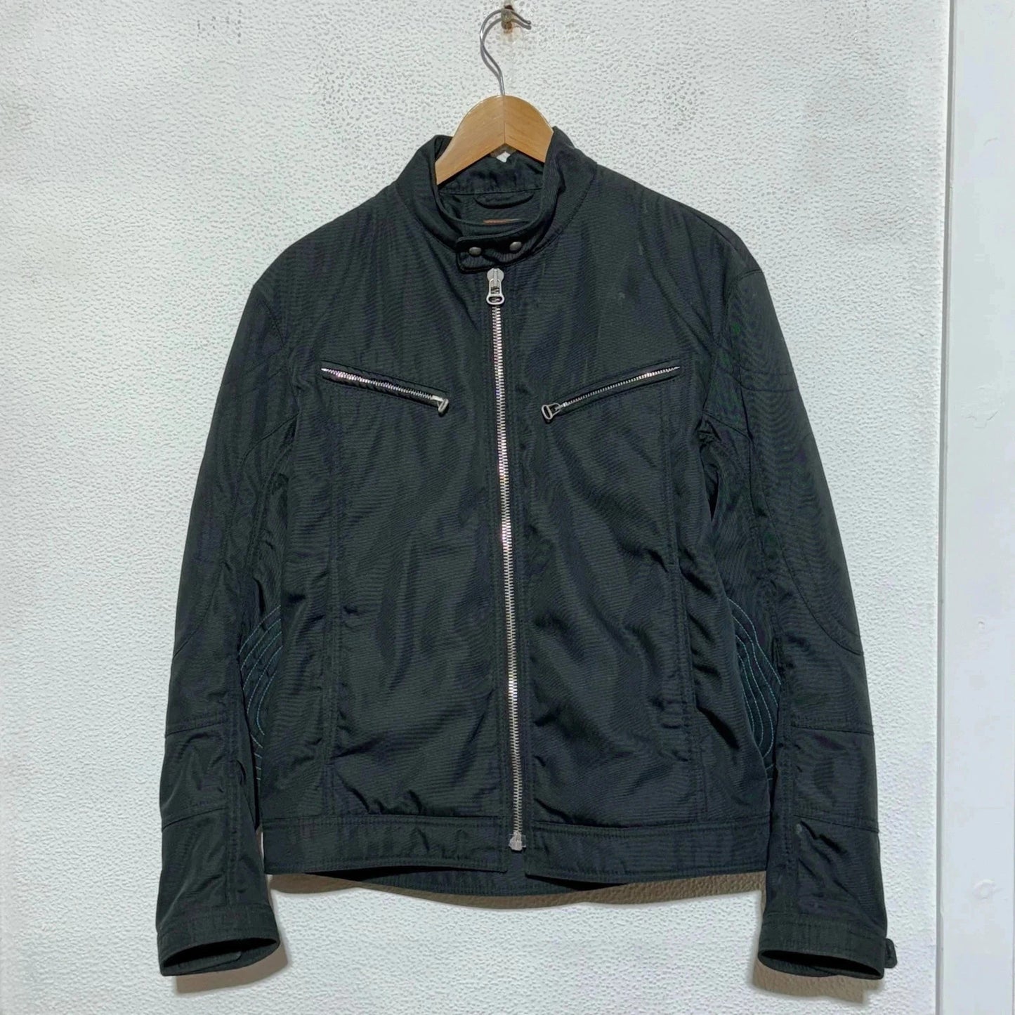 Black Hugo Boss Biker Racing Jacket - Small