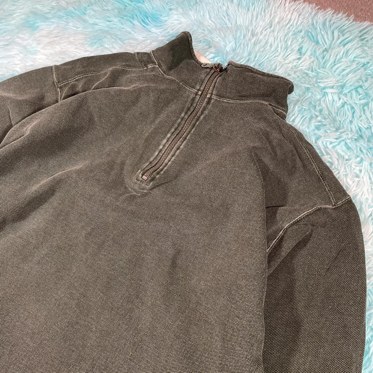 Khaki White Stuff 1/4 Zip Sweatshirt- Large