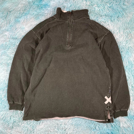 Khaki White Stuff 1/4 Zip Sweatshirt- Large