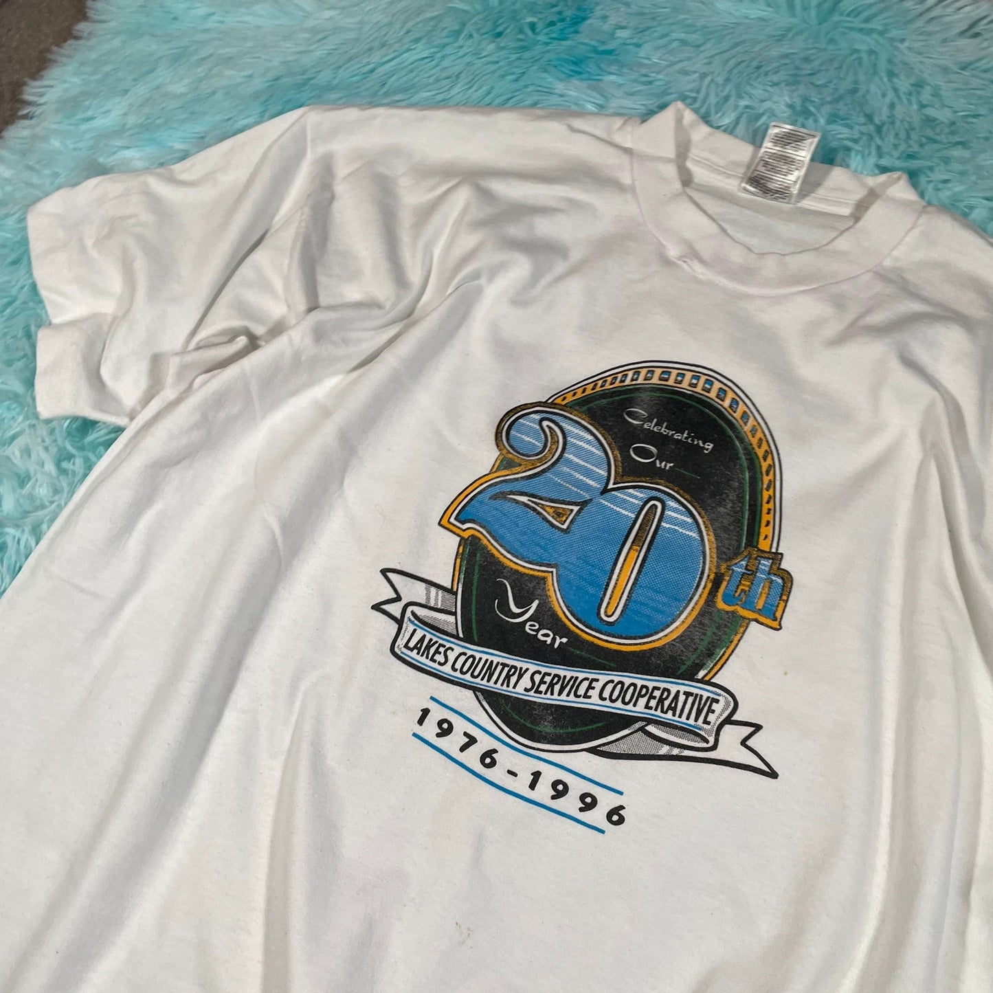 Vintage 90s White Graphic T Shirt - XXL