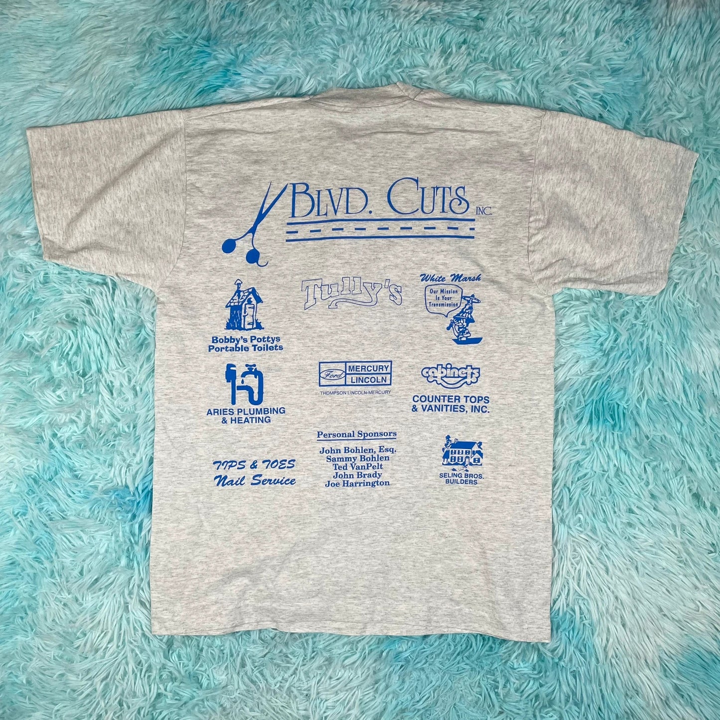 Vintage 80s Grey Aloha Surf Ski Graphic T Shirt - Medium