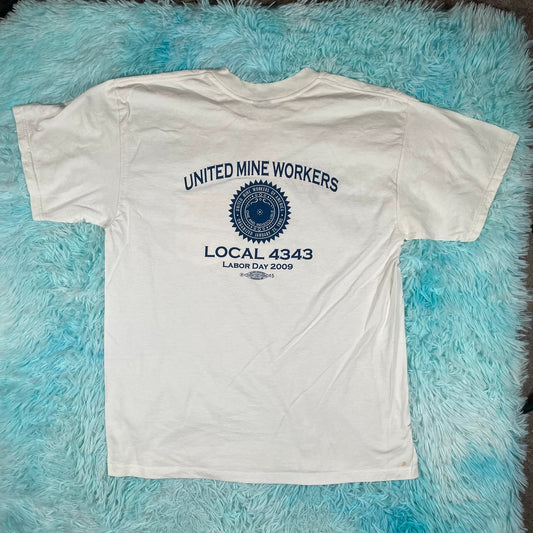 Vintage White Mining Company Graphic T Shirt - XL