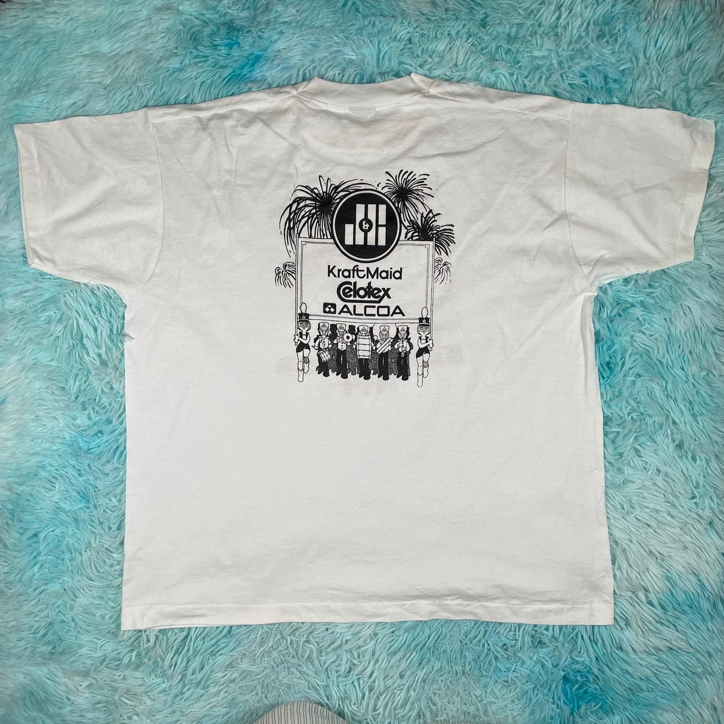 Vintage 90s White Carnival Graphic T Shirt - XL