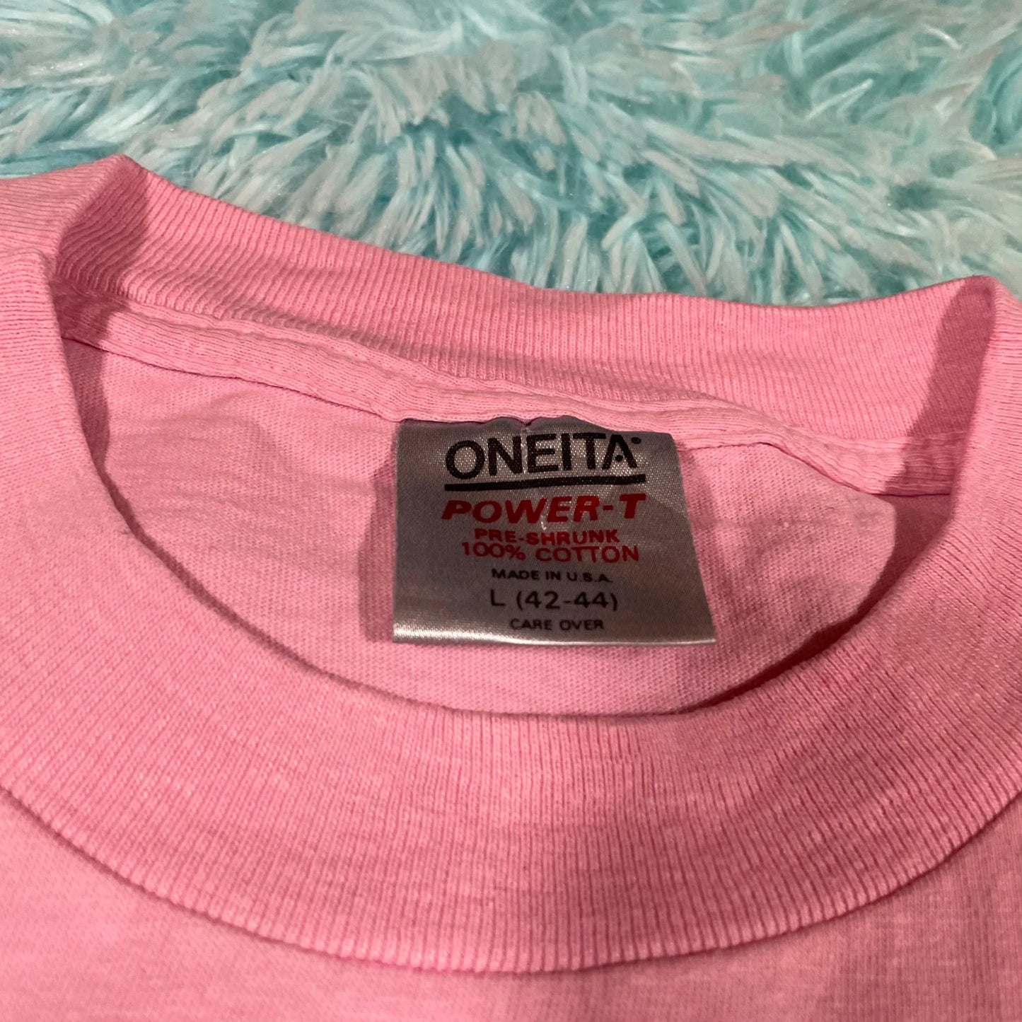 Vintage 90s Pink Oklahoma Bird Graphic T Shirt - Large
