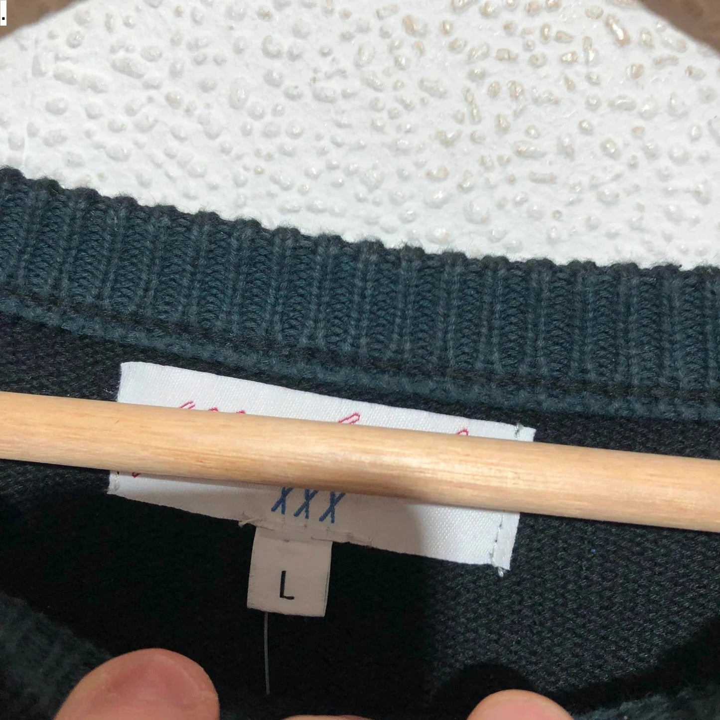 Black Striped Yardsale Knitted Jumper - Large