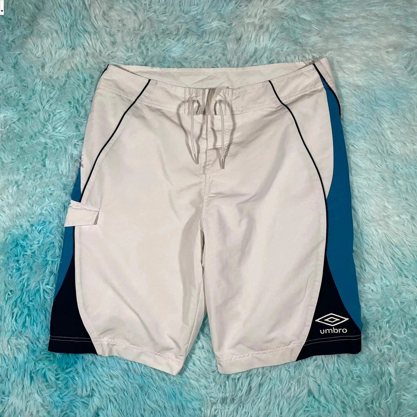 Vintage 00s White Umbro Swimming Shorts - Medium