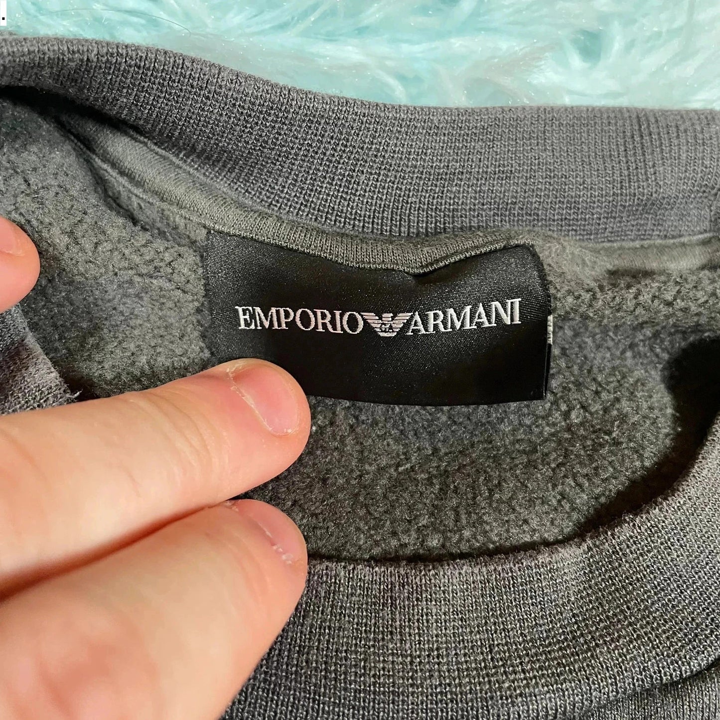 Grey Giorgio Armani Sweatshirt - Medium