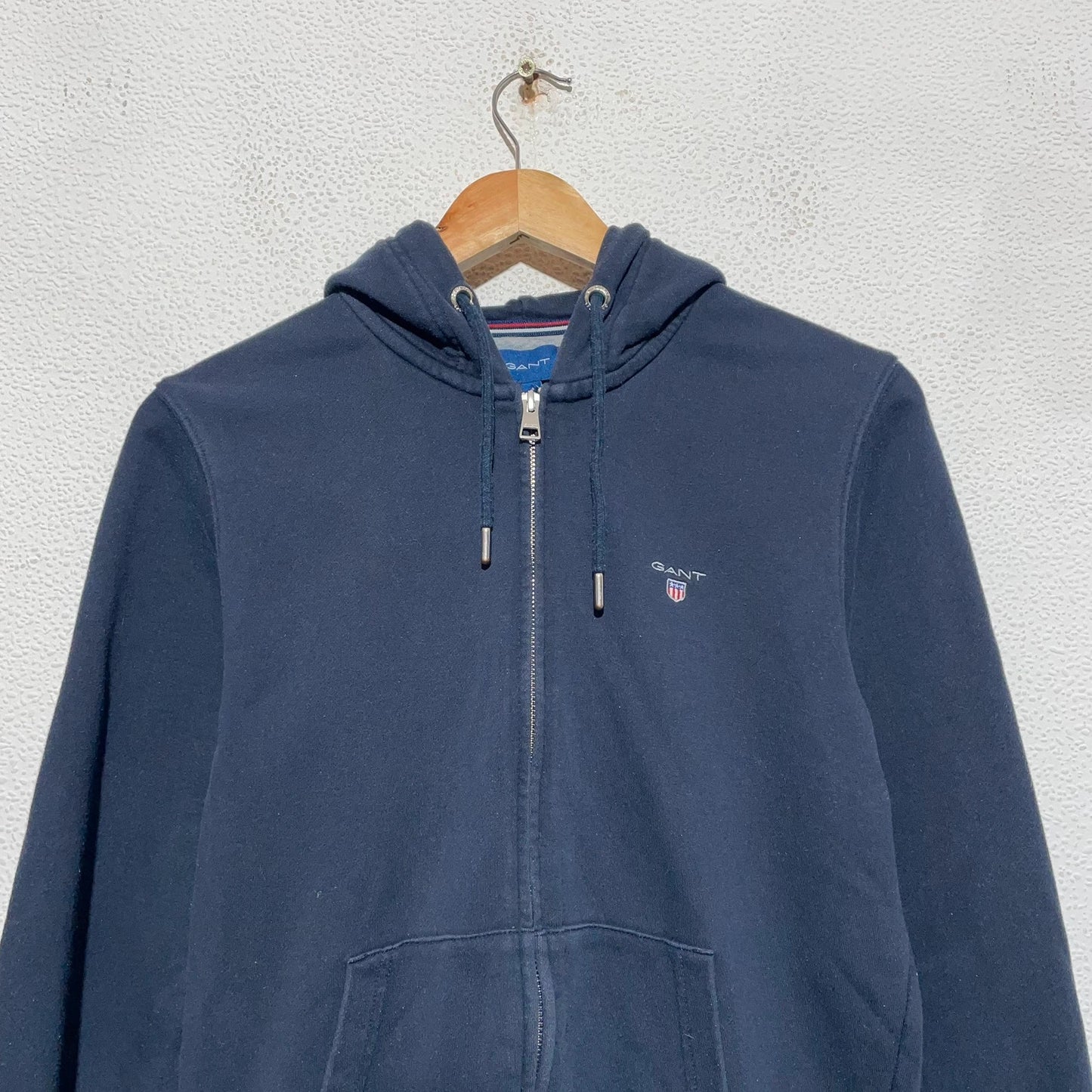 Navy Gant Full Zip Hoodie - Medium