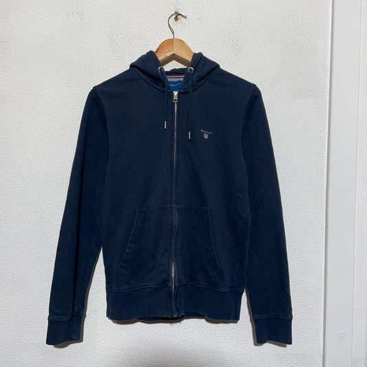 Navy Gant Full Zip Hoodie - Medium