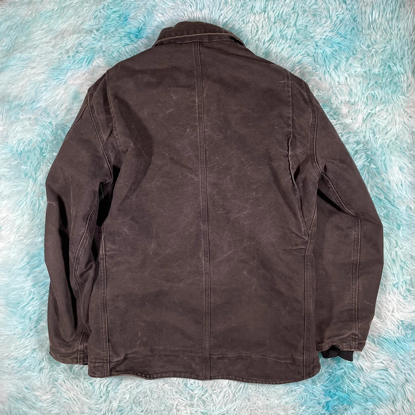 Black Carhartt Jacket Sherpa Lines Ridge Coat - Small