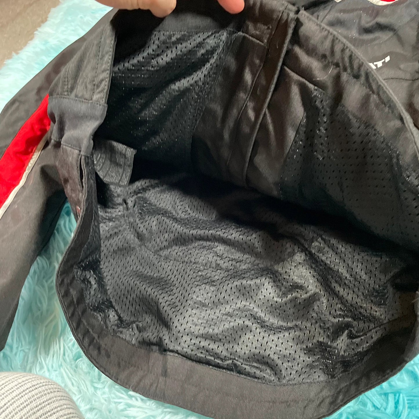 Black & Red Ducati Biker Jacket - Medium