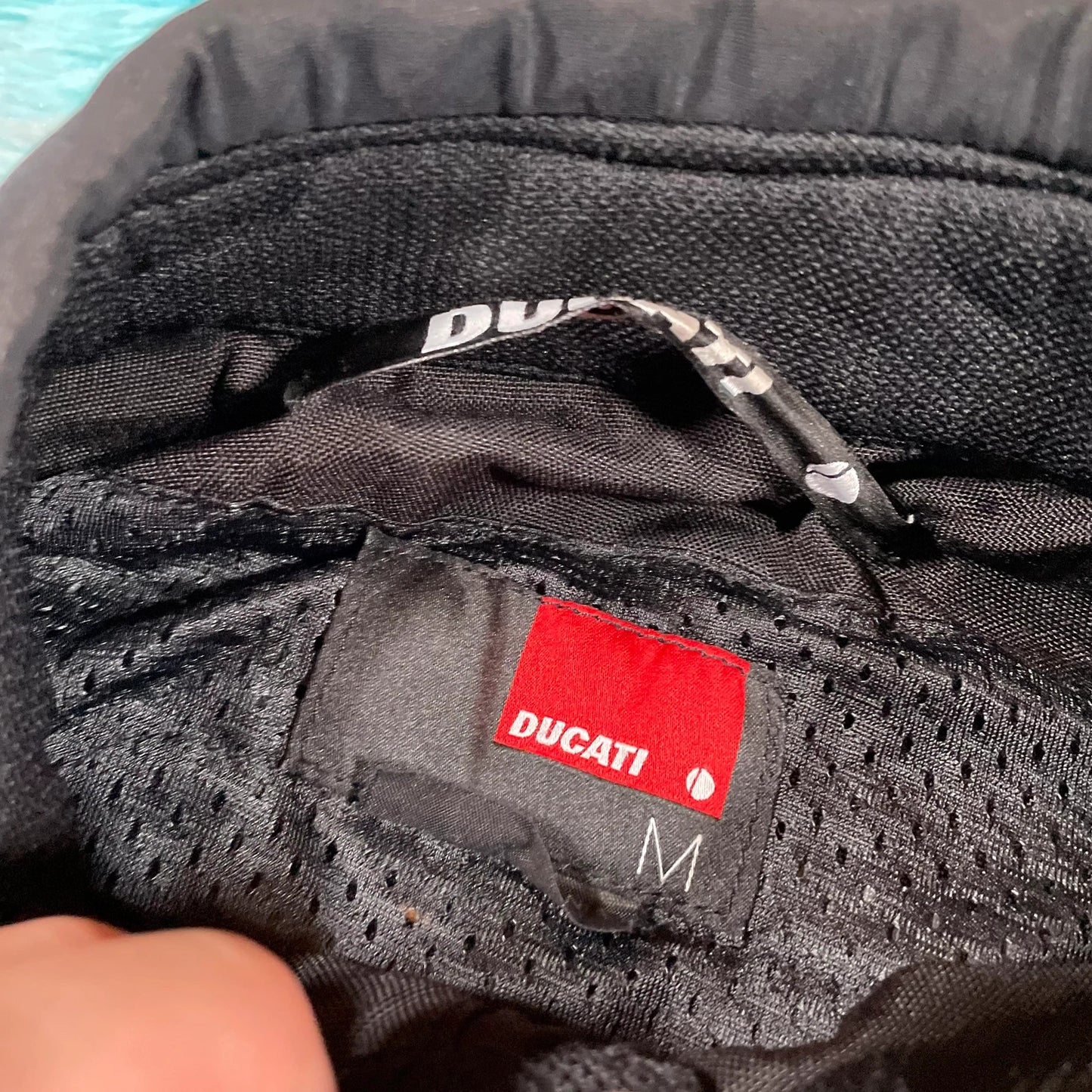 Black & Red Ducati Biker Jacket - Medium