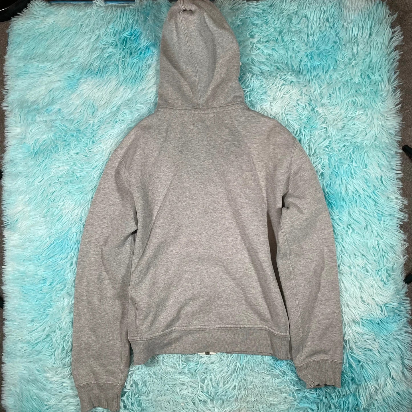 Vintage Grey Polo Ralph Lauren Full Zip Hoodie - Medium