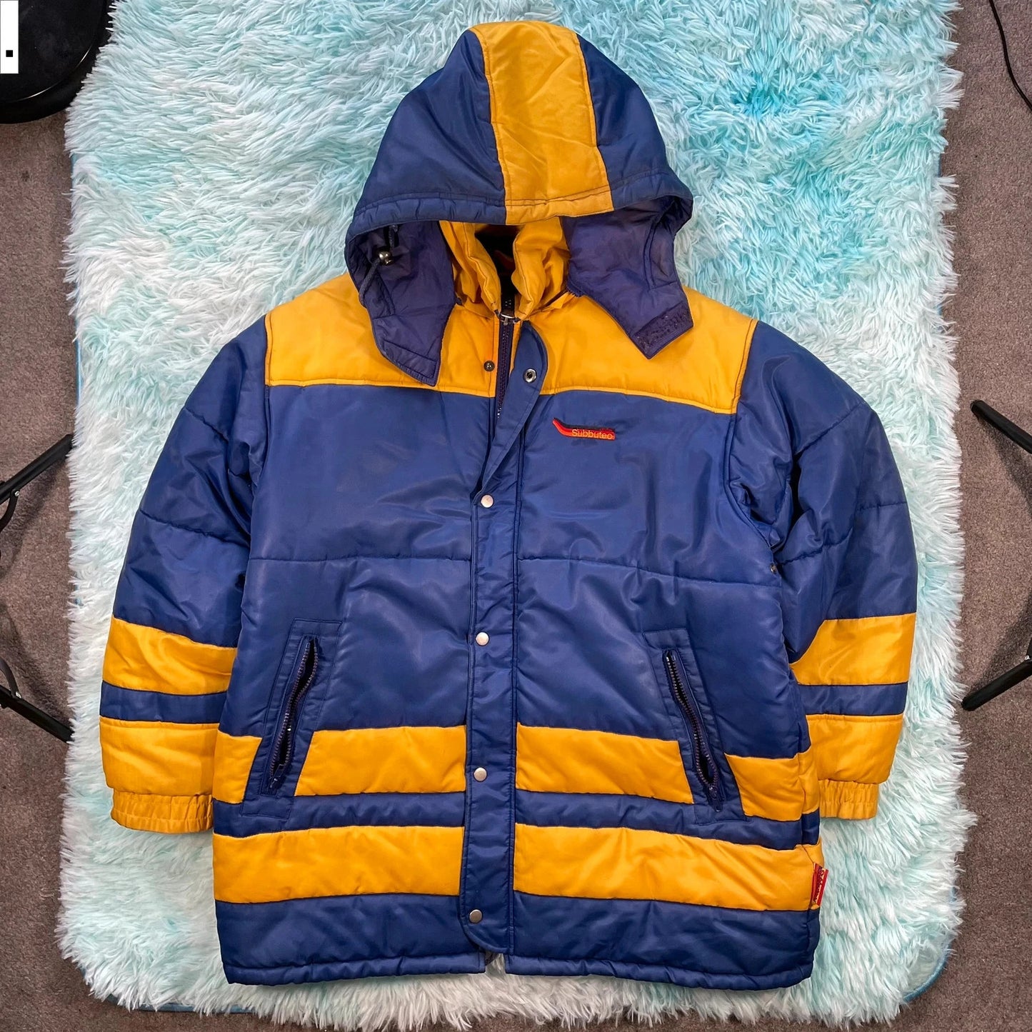 Vintage 90s Subbuteo Managers Puffer Coat - Large