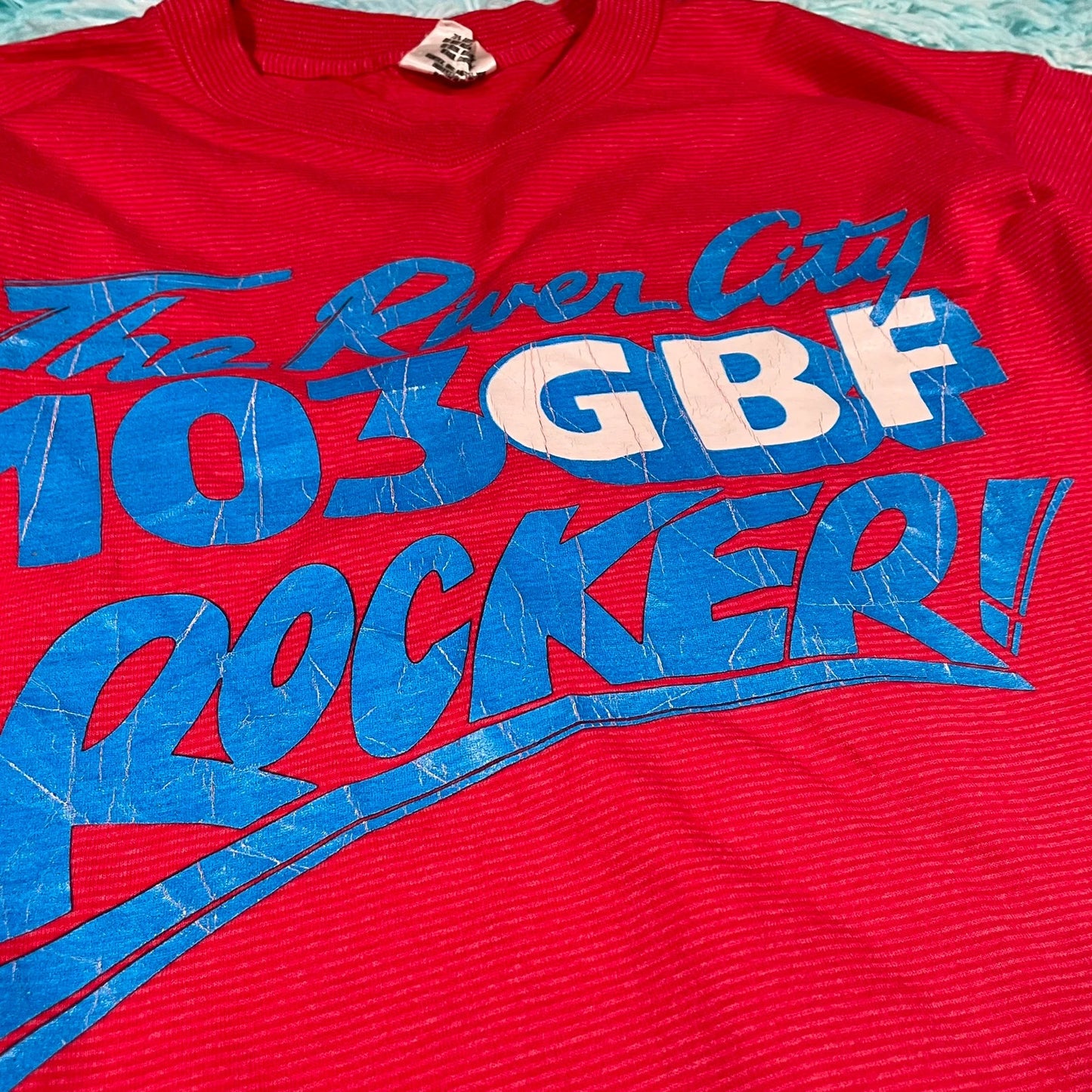 Vintage 90s Red Graphic T Shirt - Large
