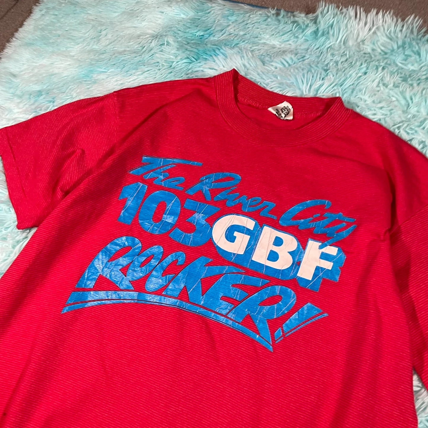 Vintage 90s Red Graphic T Shirt - Large