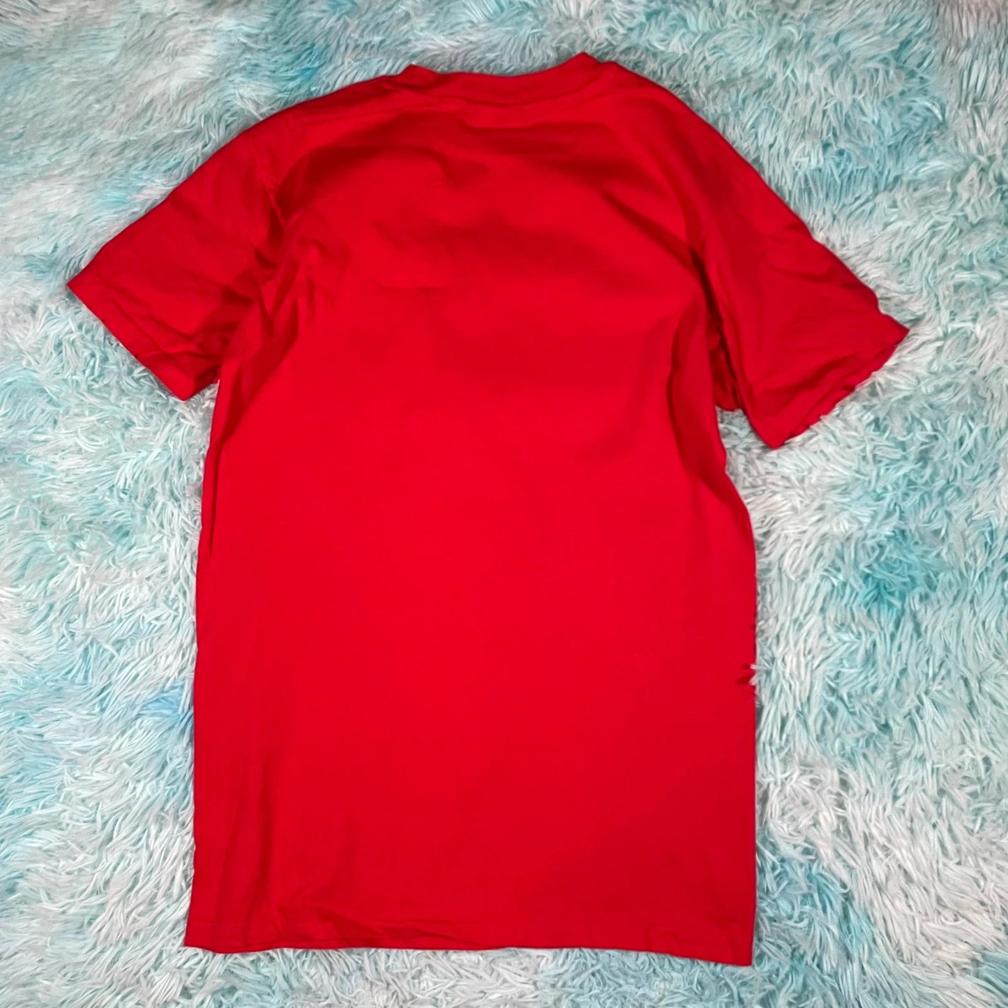 Vintage 90s Red Long Beach Graphic T Shirt - Large
