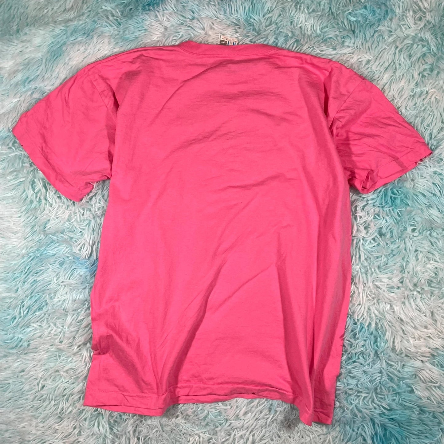 Vintage 80s Pink Floral Graphic T Shirt - Medium
